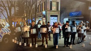 Teilnahme an der Mahnwache Baden